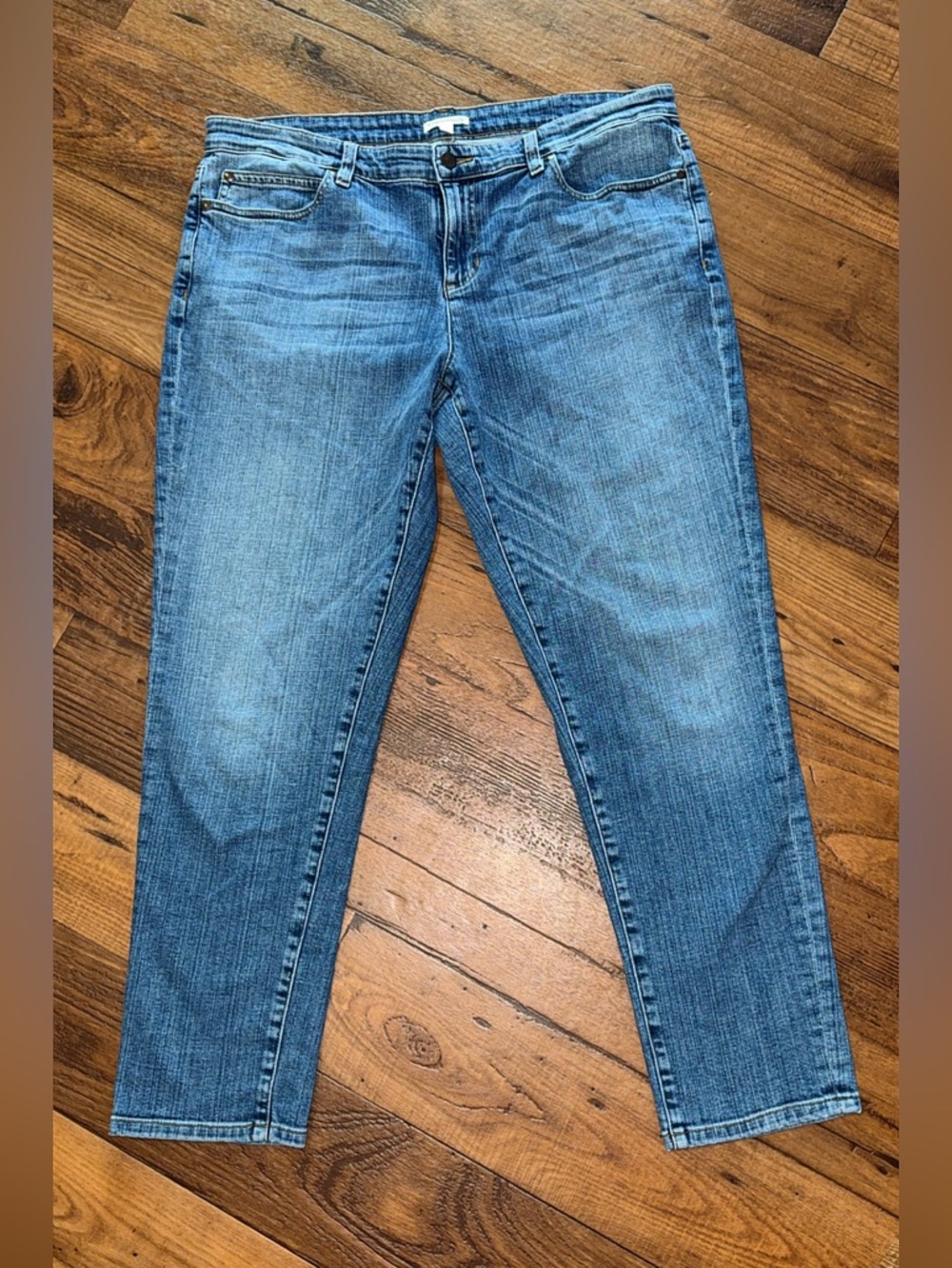 NWOT Eileen Fisher “Boyfriend Jean” Organic Cotton Size:14 - Picture 6 of 14